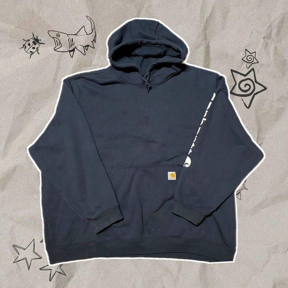 Carhartt Loose Fit Dark Blue Hoodie - Size 5XL
